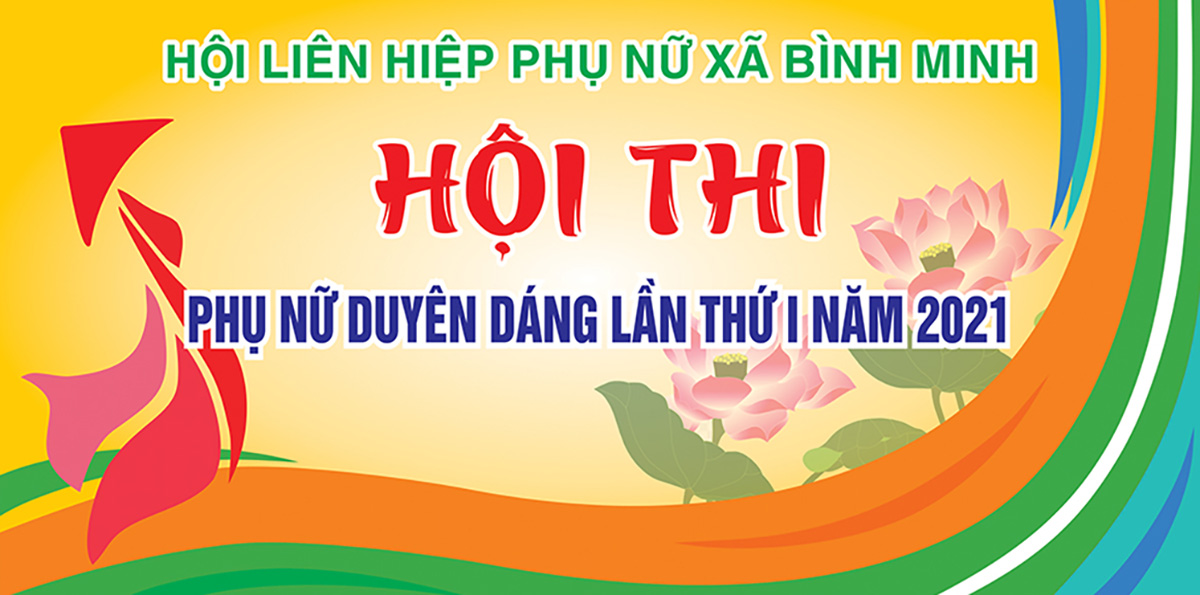 Phông nền hội thi văn nghệ phụ nữ duyên dáng - File Corel