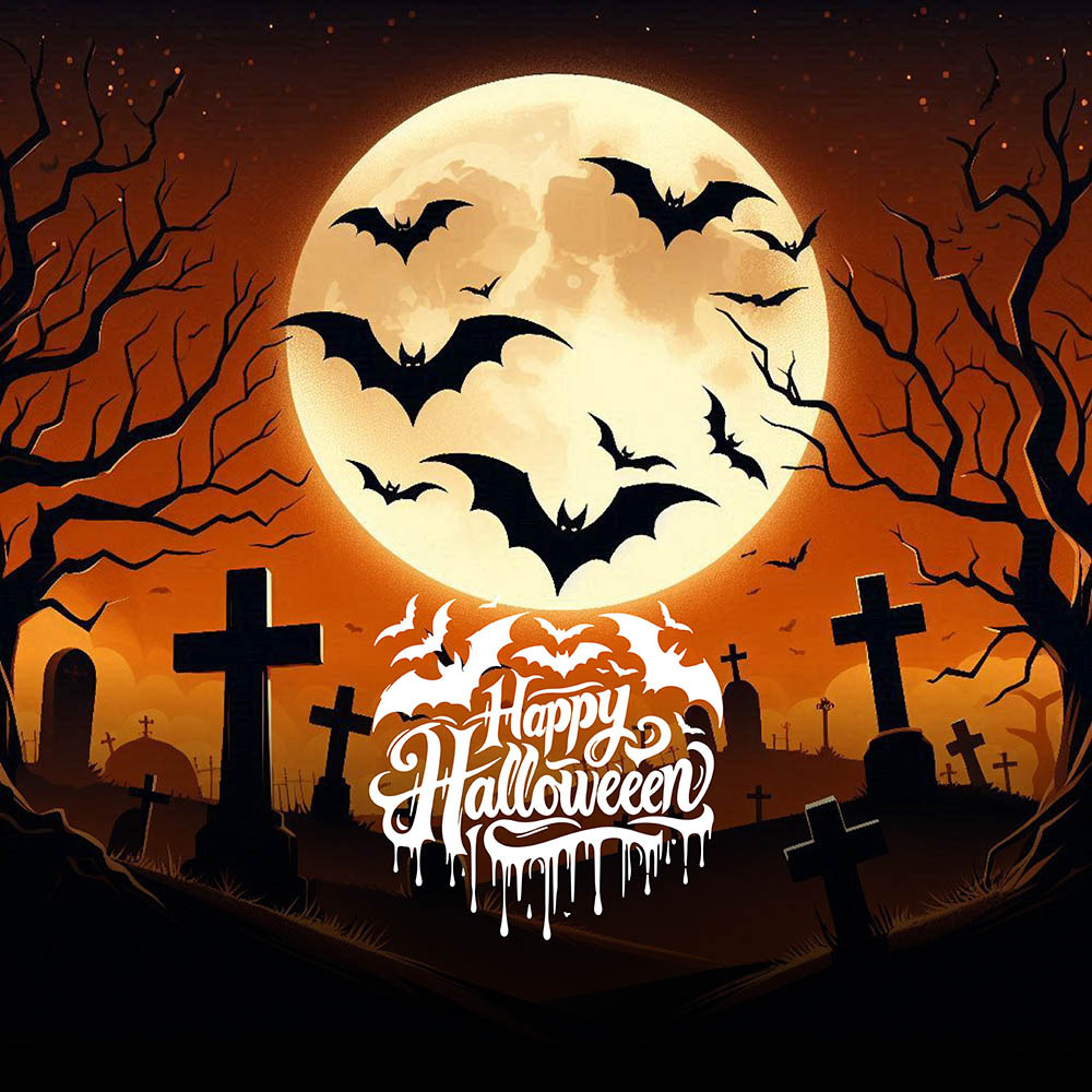 Banner đêm trăng ma quái halloween file EPS - mẫu số 492