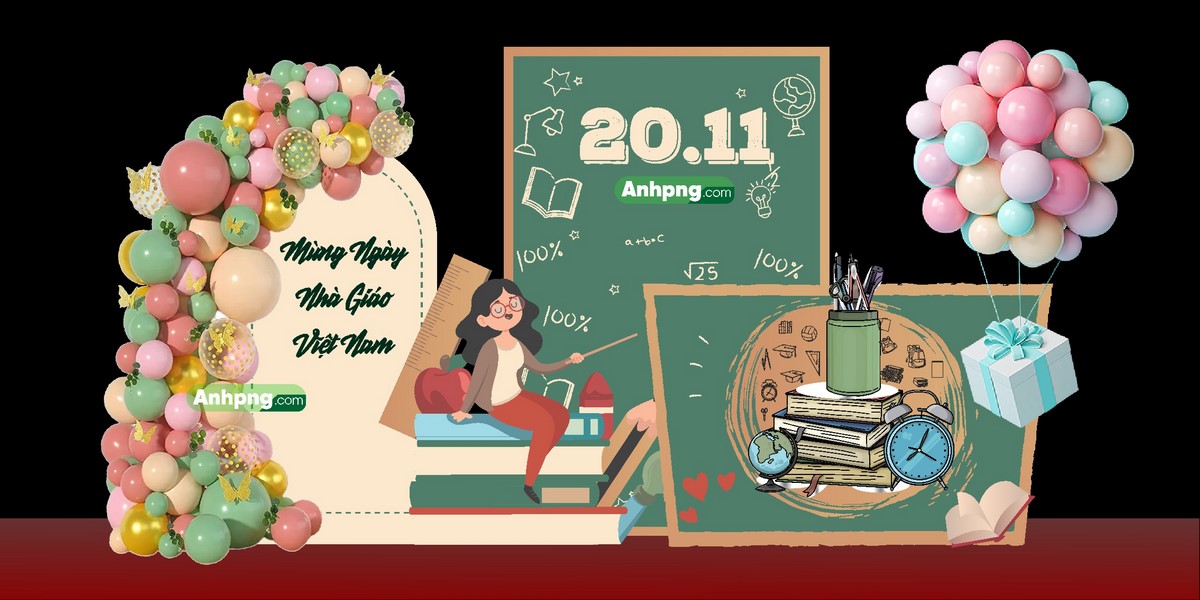 Phông nền tri ân thầy cô chào mừng Ngày Nhà Giáo Việt Nam 20.11 File Corel 8