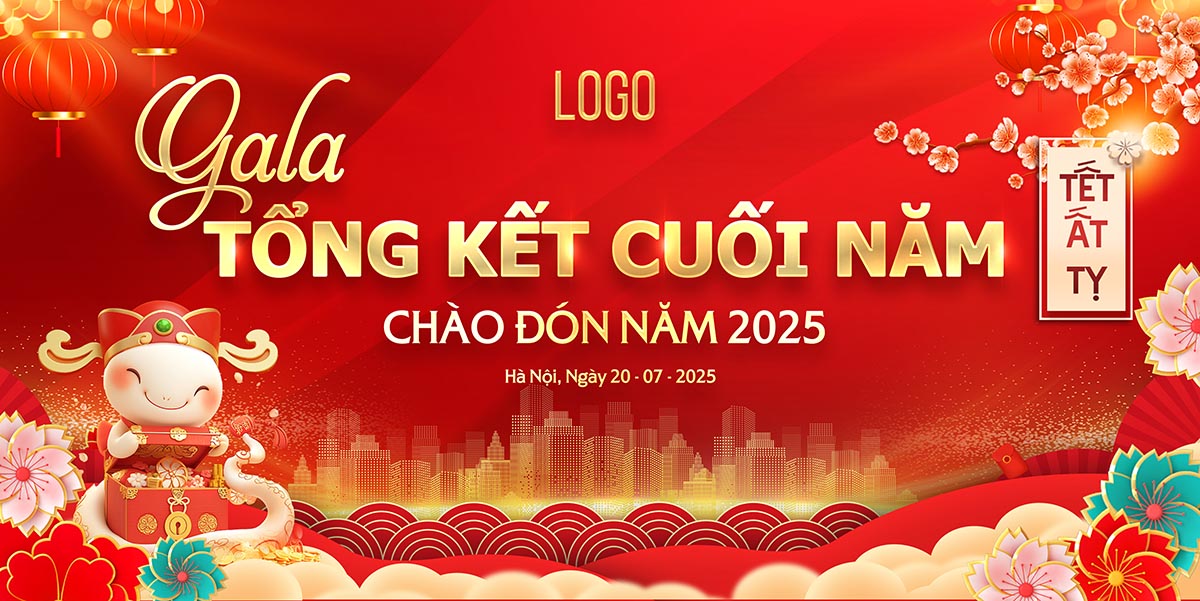 Backdrop tổng kết cuối năm 2025 file PSD - mẫu số 401