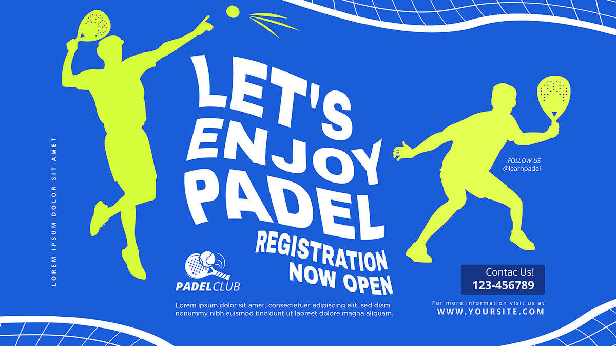 Banner giải đấu tennis file vector mẫu HV5