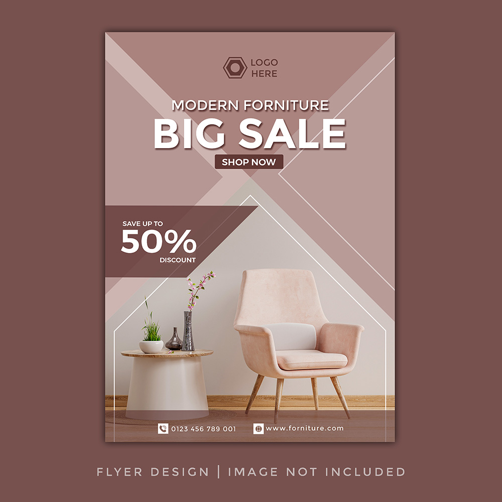 Poster thiết kế nội thất phòng khách file PSD mẫu NT203