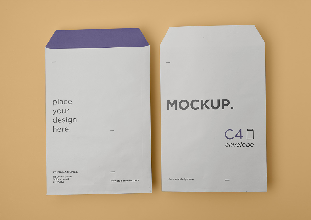 Mockup phong bì mẫu B1 file PSD