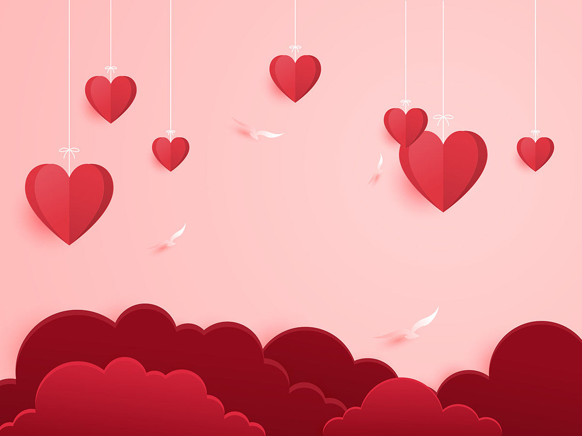 Background dịp valentine trái tim đỏ trang trí file vector mẫu số 483