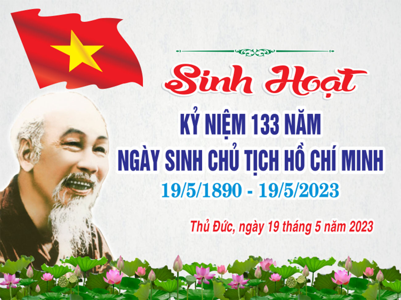 Pano kỉ niệm ngày sinh của Bác Hồ file CDR mẫu K13