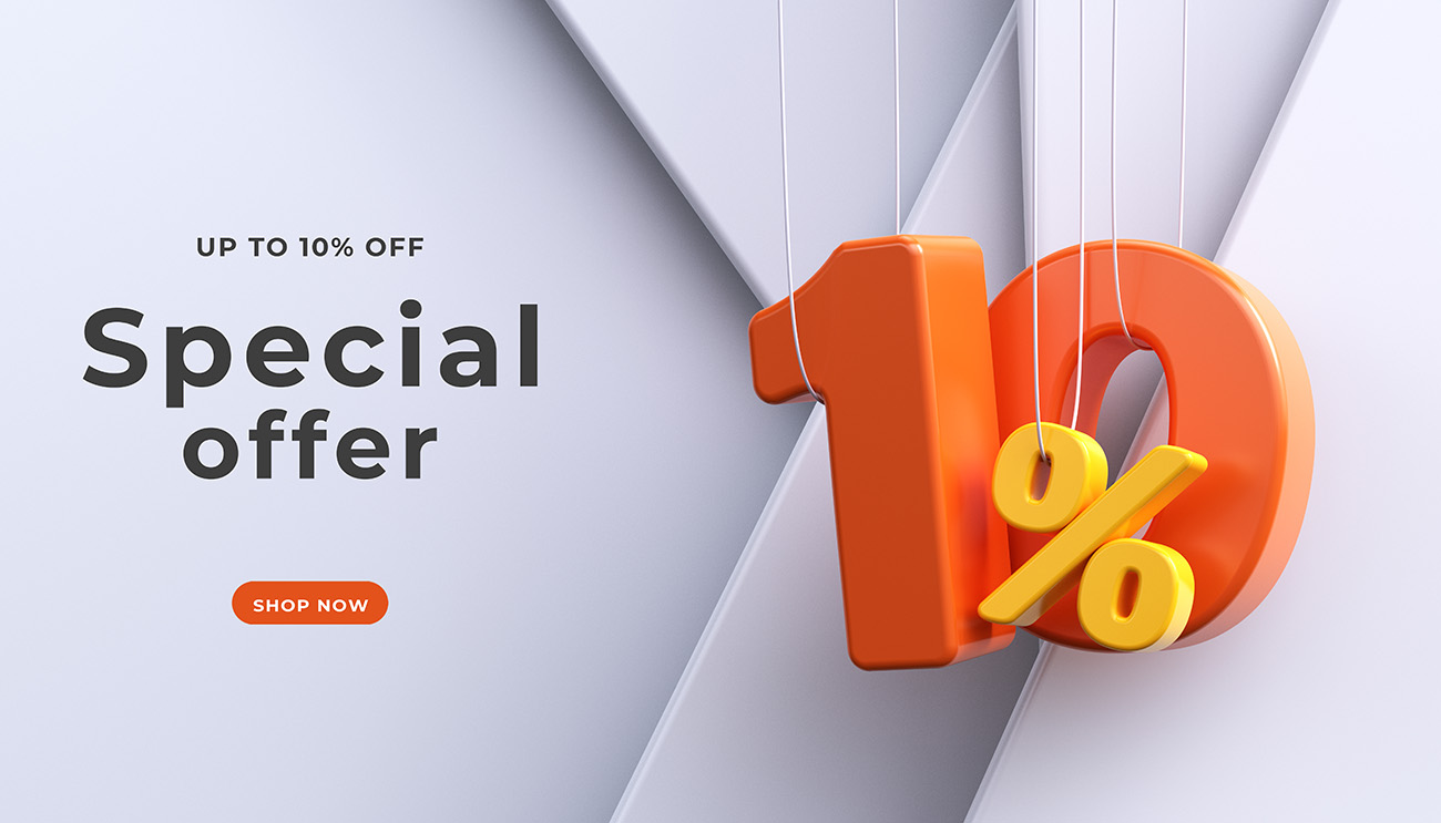 Banner hình ảnh vector số 10% file PSD mẫu A65