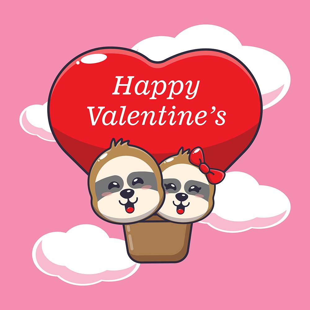 Banner ngày valentine dễ thương file vector mẫu số 308