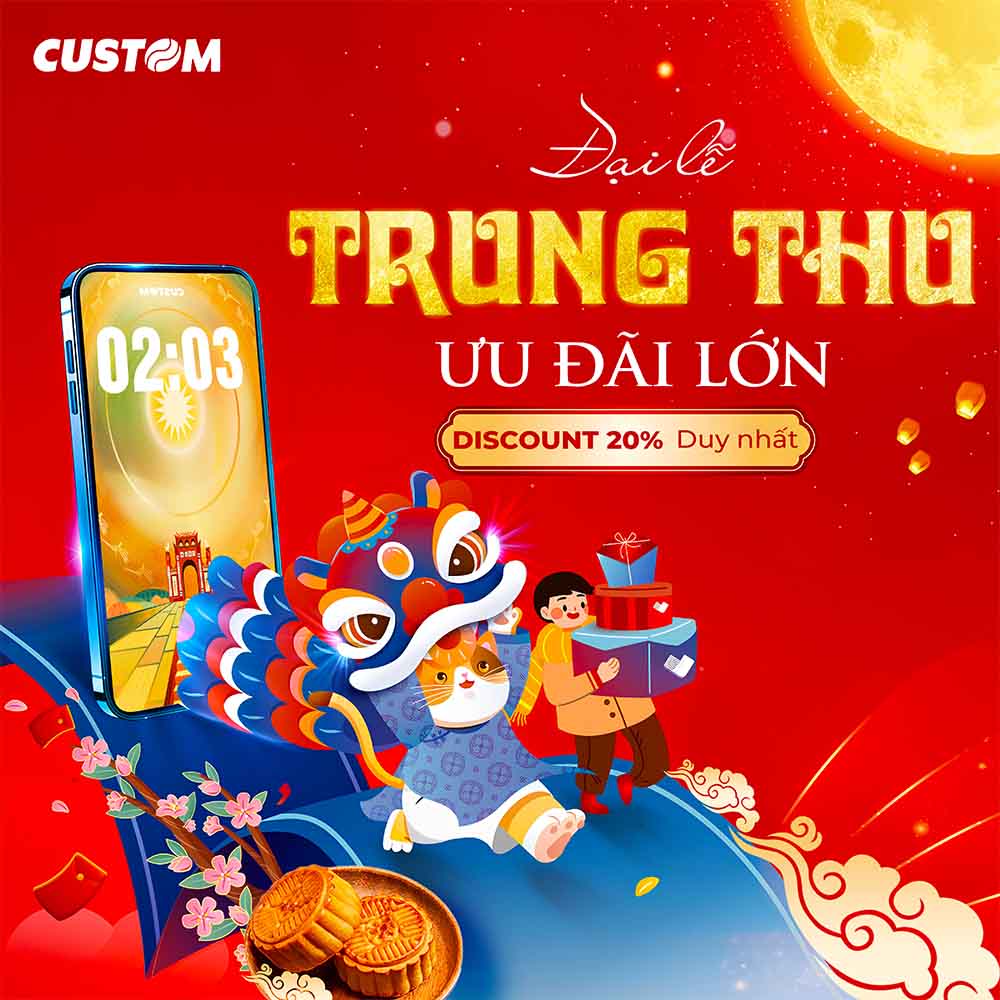 Banner ưu đãi lớn dịp trung thu file PSD mẫu số 443