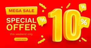 Banner hình ảnh vector số 10% mẫu GP10