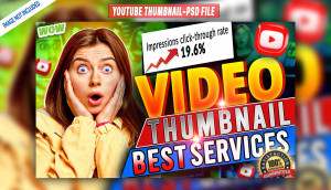 Ảnh thumb bìa kênh youtube chủ đề giải trí file PSD mẫu G80