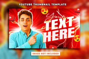 Ảnh thumb bìa youtube chủ đề giải trí file PSD mẫu Y58