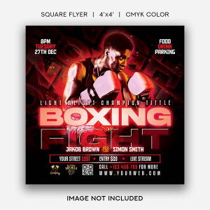 Banner thể thao môn boxing file PSD - mẫu số 3289