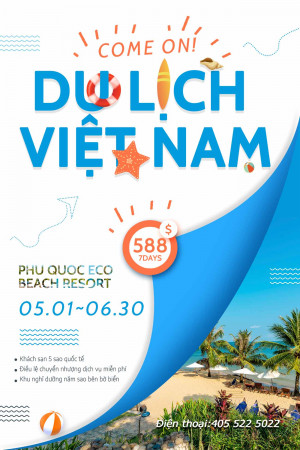 Poster du lịch Phú Quốc mẫu 10 file PSD