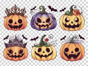 Hình bí ngô ma quái halloween file PNG - mẫu số 204