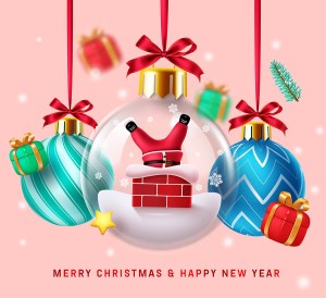 Hình minh họa quả bóng trang trí noel file vector mẫu số 516