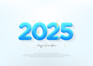 Bộ số năm mới 2025 file vector - mẫu số 524