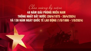 Banner chào mừng kỷ niệm ngày lễ 30-4 và 1-5 file PSD mẫu GP18