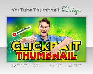 Ảnh thumb bìa youtube chủ đề giải trí file EPS và AI mẫu Y128