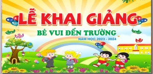 Backdrop lễ khai giảng file Corel - mẫu số 756