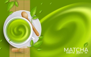 Hình minh họa tách trà matcha xanh mát file vector mẫu số 436