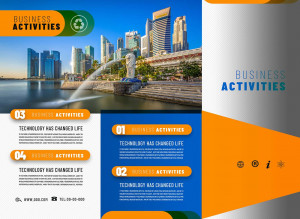 Brochure lĩnh vực du lịch file PSD mẫu D53