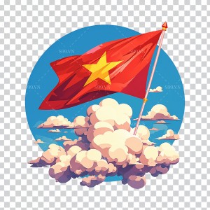 Ảnh cờ Việt Nam tung bay file PNG mẫu số 40