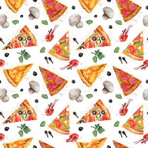 Hình minh họa bánh pizza file EPS và AI mẫu P98