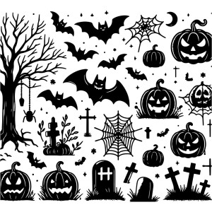 Hình minh họa nhân vật lễ hội halloween file EPS và AI mẫu MB86