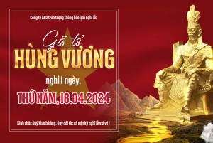 Banner giỗ tổ hùng vương file PSD mẫu HV14