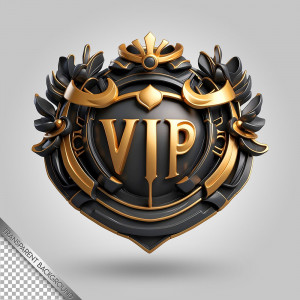 Khung 3D kim loại hình huy hiệu vip file PSD mẫu KL41