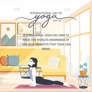 Banner dáng tập yoga tại nhà file AI - mẫu số 8348