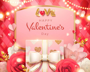 Banner hộp quà ngày valentine file EPS và AI mẫu V66