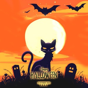 Banner đêm trăng kinh dị lễ hội halloween file PSD - mẫu số 739