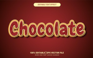 Hiệu ứng chữ 3D chocolate EPS cho phần mềm illustrator S91