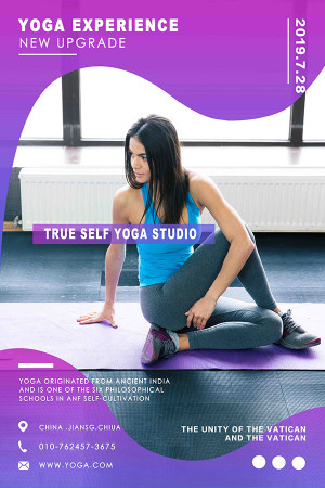 Poster quảng cáo lớp học yoga file PSD - mẫu số 604