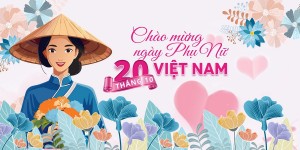 Banner chúc mừng ngày phụ nữ việt nam file CDR mẫu PN293