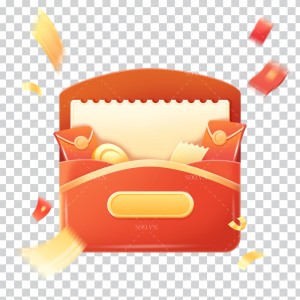 Hình ảnh phong bao may mắn file PNG mẫu VC98