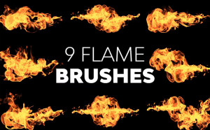 Bộ 9 brush hiệu ứng lửa trong photoshop