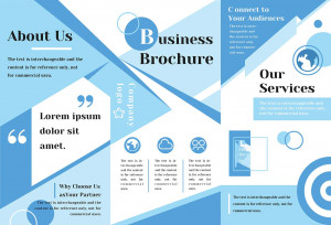 Brochure lĩnh vực kinh doanh file PSD mẫu D10