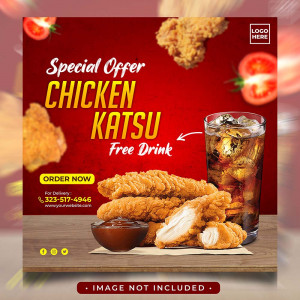 Poster quảng cáo gà rán KFC file PSD mẫu GR33