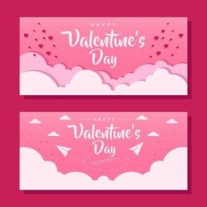 Banner ngày lễ valentine file vector mẫu BV428