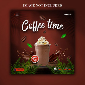 Poster quảng cáo coffee file PSD mẫu CF170