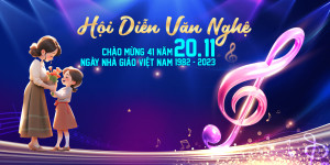 Phông nền hội diễn văn nghệ chào mừng ngày nhà giáo Việt Nam 20-11 File Corel