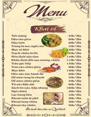 Menu khai vị file CDR