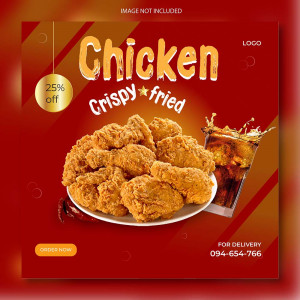 Poster quảng cáo gà rán KFC file EPS và AI mẫu GR20