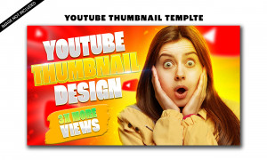 Ảnh thumb bìa youtube chủ đề hài hước file PSD mẫu Y23