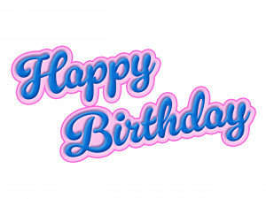 Bộ chữ typo happy birthday mềm mại cách điệu file PSD mẫu K95