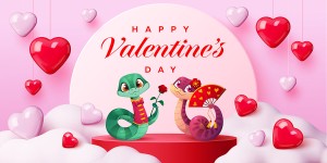 Banner ngày lễ valentine file vector mẫu BV163