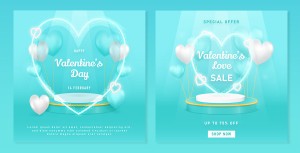 Banner dịp lễ valentine file vector mẫu BV127