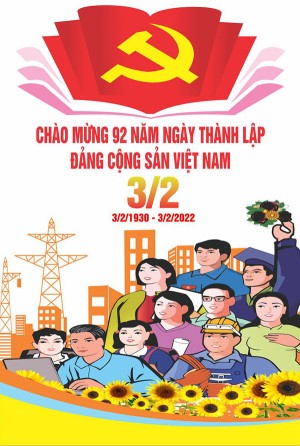 Pano mừng ngày thành lập Đảng Cộng sản Việt Nam file CDR mẫu CR20